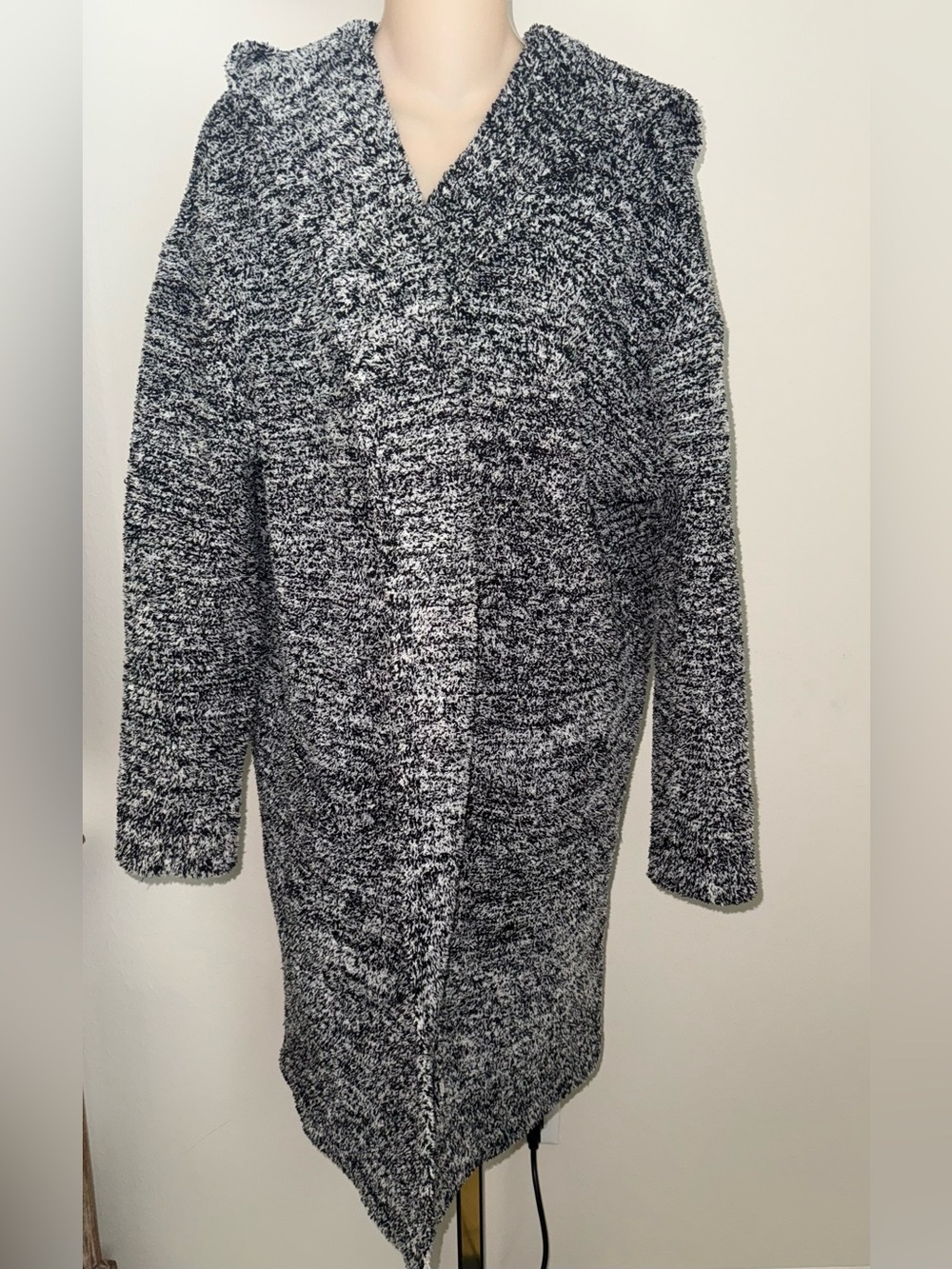 Barefoot Dreams CozyChic Hooded Long Cardigan M